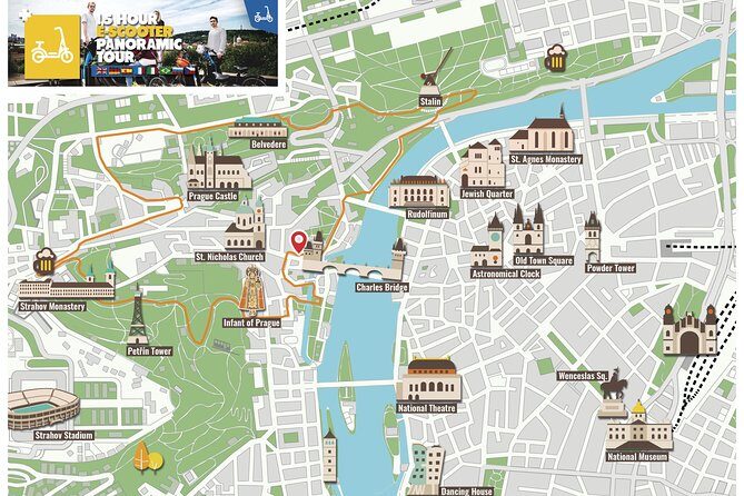 1.5h Prague E-Scooter Panoramic Tour small-group with PragueWay - Kampa Island: where the river splits and the art feels closer
