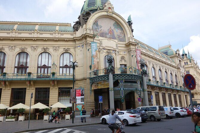 Best of Prague - City walking tour with Czech Cuisine Lunch - Municipal House façade: Prague’s sculpted “welcome sign”