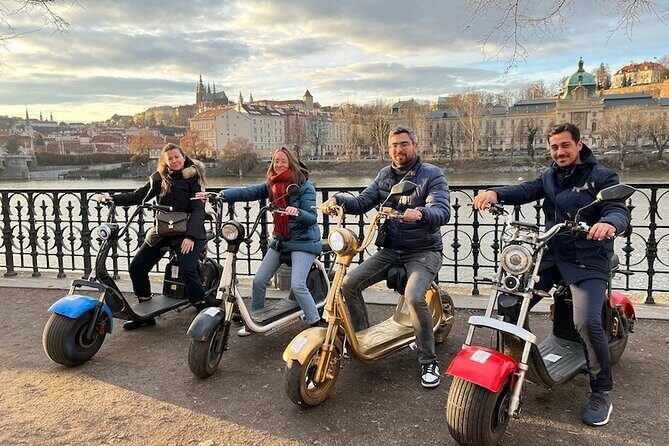 Create your own route on eScooter and enjoy Prague on wheels! - The graffiti wall, Charles Bridge, and the Small Venice squeeze