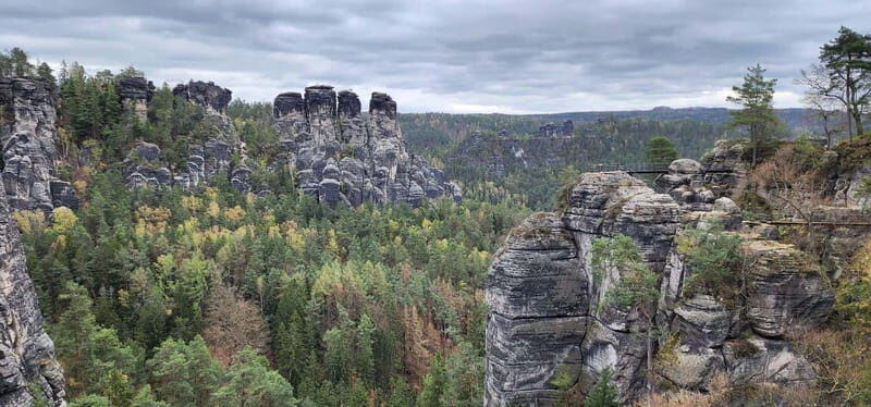 Day trip from Prague to Bohemian and Saxon Switzerland - Bastei: the Saxon Switzerland viewpoints over the Elbe (and Neuraten ruins)