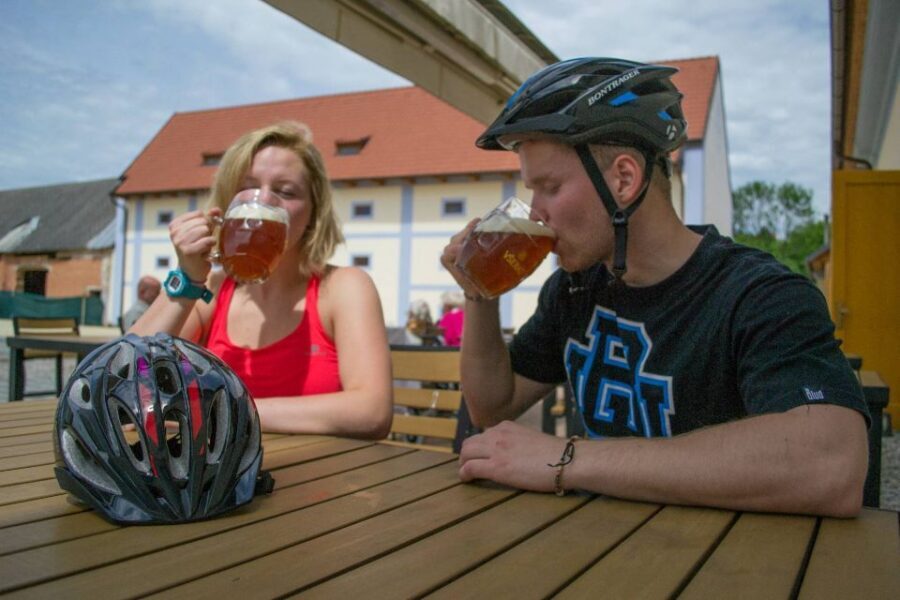 E-Bike Day Trip: Visit a Roman Castle and Taste Craft Beer - Pushing into Karlstejn Castle: views, medieval atmosphere, and a real destination