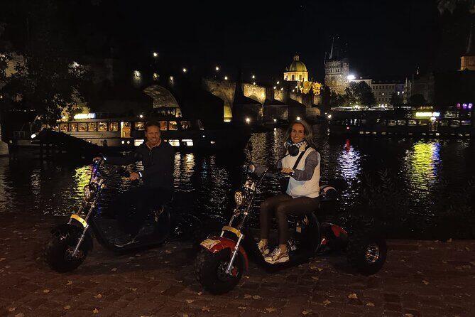Electric Trike Night Tour in Prague - Live Guided - Letná Park: Riding at Height With the Best Photo Angles