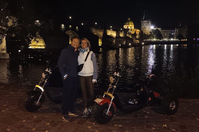 Electric Trike Night Tour in Prague - Live Guided - Letná Viewpoint: Five Bridges in One Line