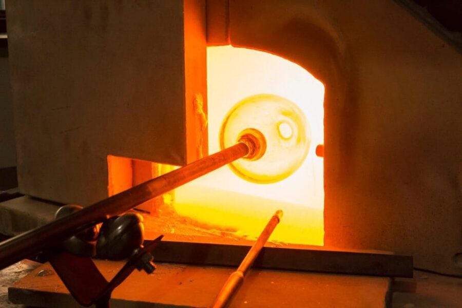 Glass blowing in Prague - Close Enough to See the Process: The Furnace-Side Part People Remember