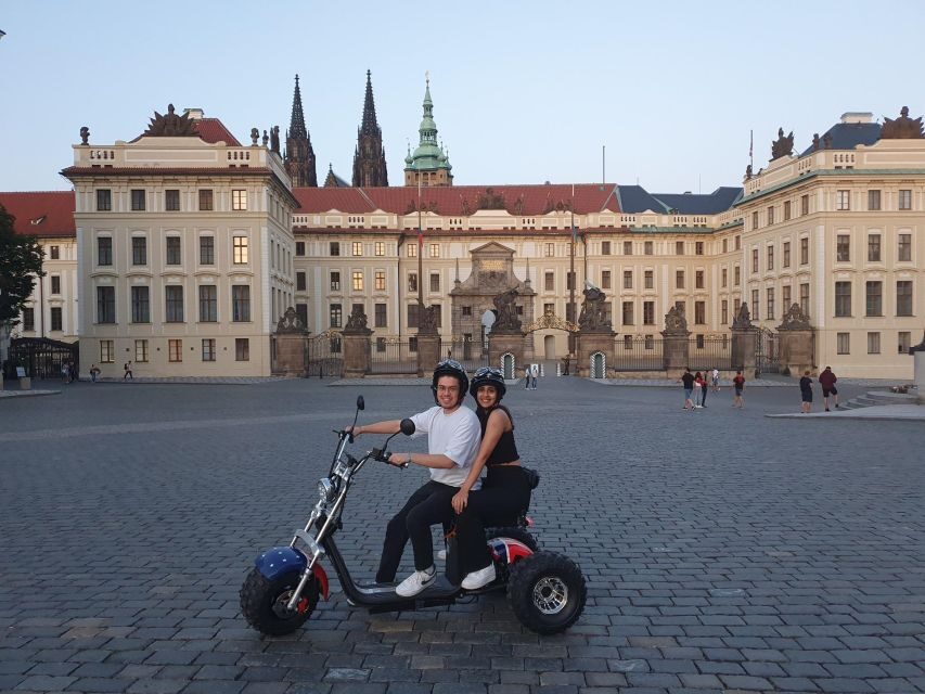 Grand City Tour on Electric Trike in Prague - Live Guided - Strahov Monastery to Petrin Hill: the break-and-view rhythm
