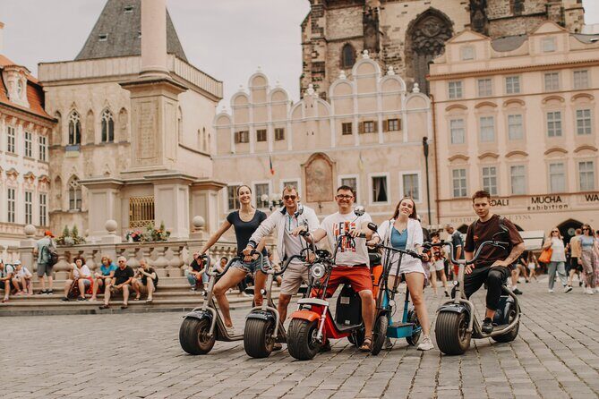 Guided sightseeing e-scooter tour of Prague: 2 hours - Stop 1: Staroměstské náměstí (Old Town Square) for First Impressions