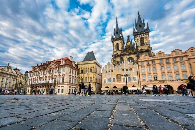 Johnny's Prague Photography Tour - Stop 1: Staroměstské náměstí for Týn Church, the spiral staircase, and clock views