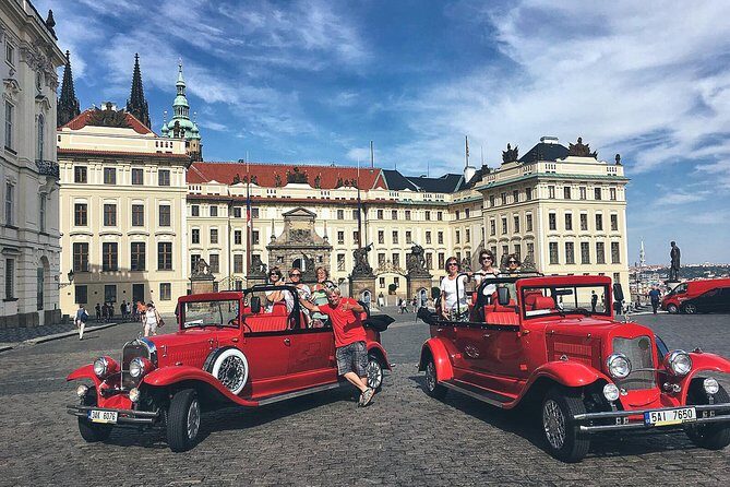 Karlstejn Castle in Vintage Convertible Car - A Vintage Convertible Ride Out of Prague