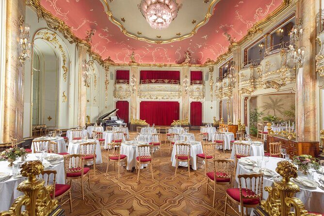 Mozart Concert and Dinner in Prague - Boccaccio Ballroom dinner show format: three sets, one smooth night