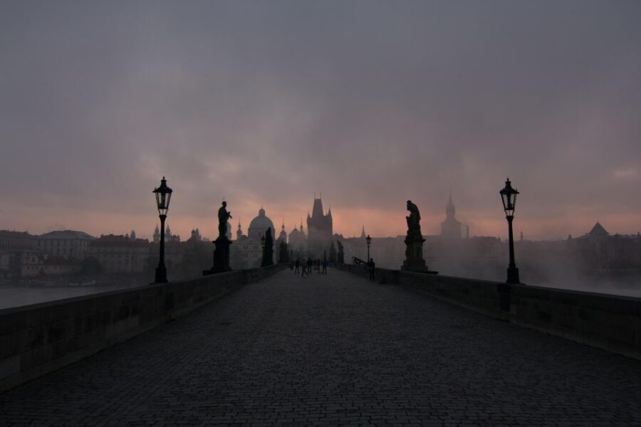 Mystical Night Tour of Prague - Old Town Square at night: the Clockmaker legend and the alchemist vibe