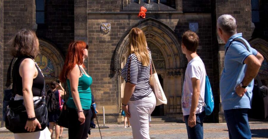 Prague: 2.5-Hour Vyšehrad Castle with Gorlice & Tickets - Inside the Collegiate Church of Saints Peter and Paul: neo-Gothic plus Art Nouveau frescoes