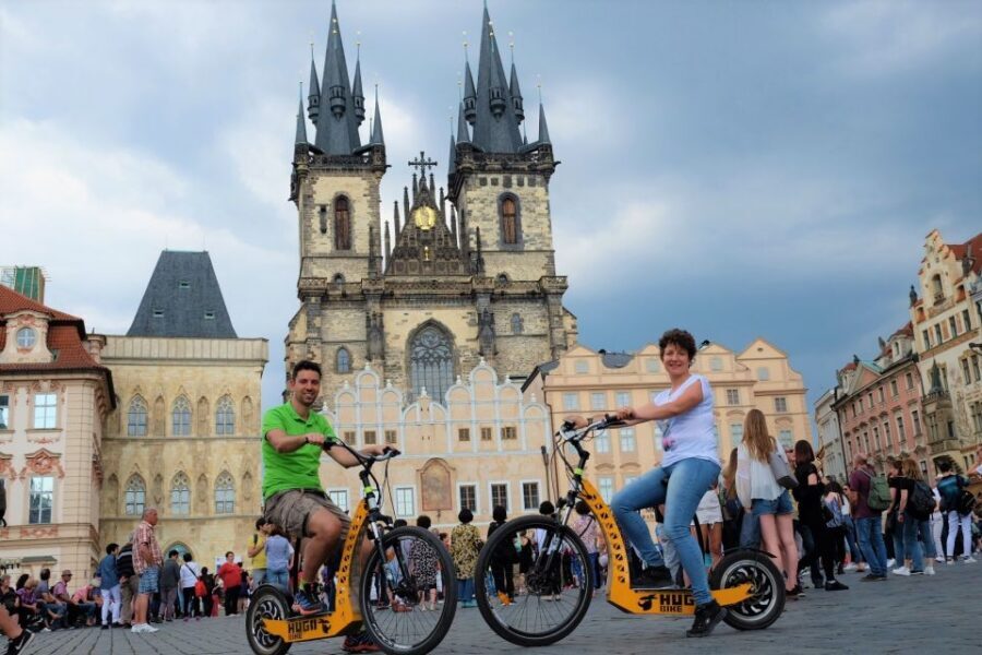 Prague: 2-Hour Old District & Riverside E-Scooter Tour - Meeting point at Mostecká 4: start behind Charles Bridge