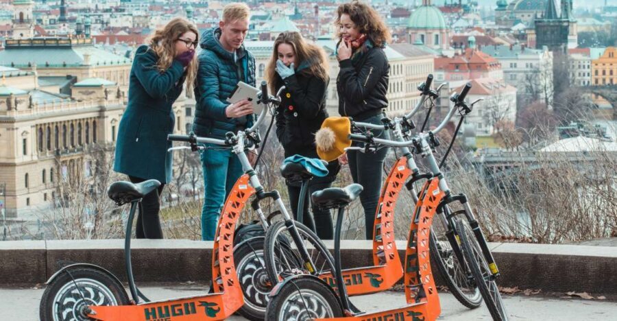 Prague: 3-Hour Fat Tire E-Scooter Tour - Charles Bridge and Lesser Town: finish with the heart of old Prague