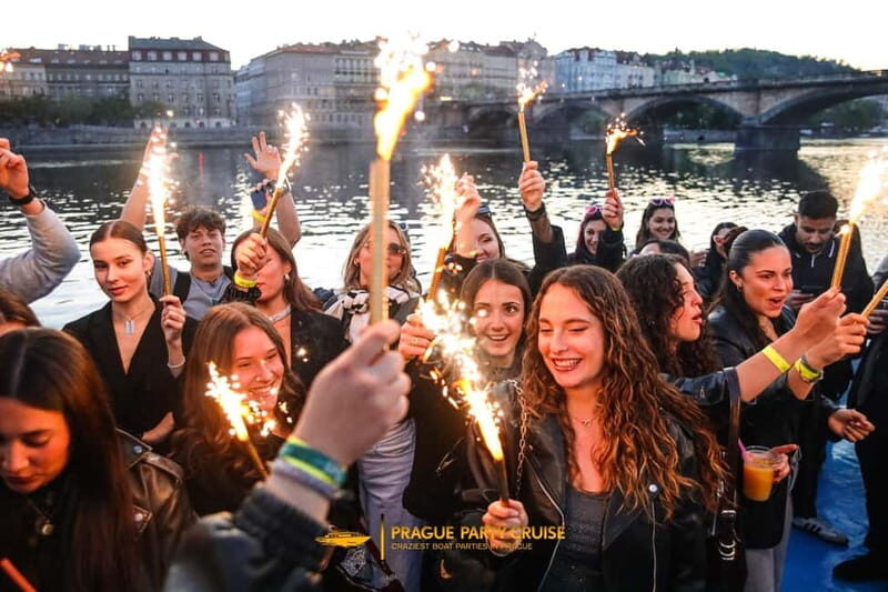 Prague : Boat Party with Afterparty at EPIC - The Best Views: Prague Landmarks Lit Up From the Deck