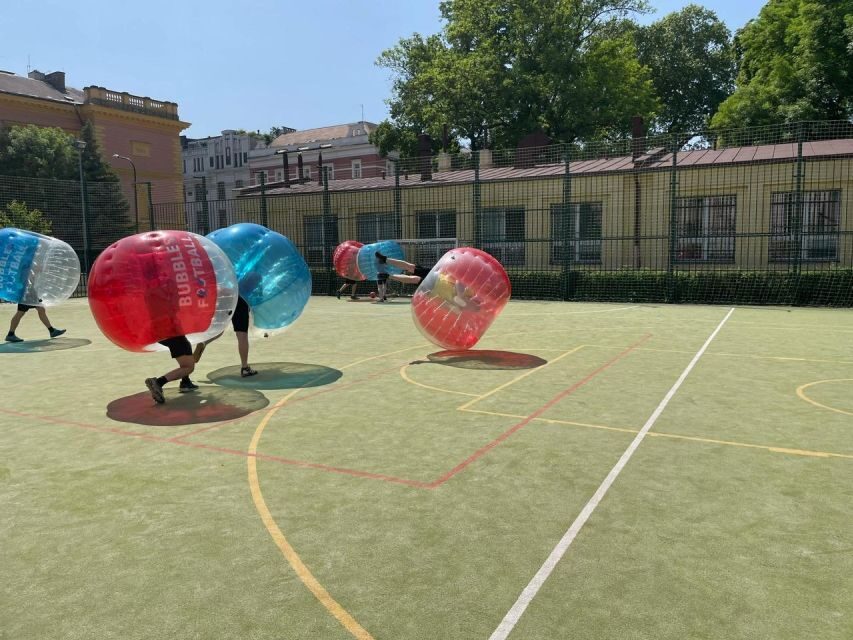 Prague: Bubbles football in city centre of Prague - Your 60 Minutes: How the Games Actually Run