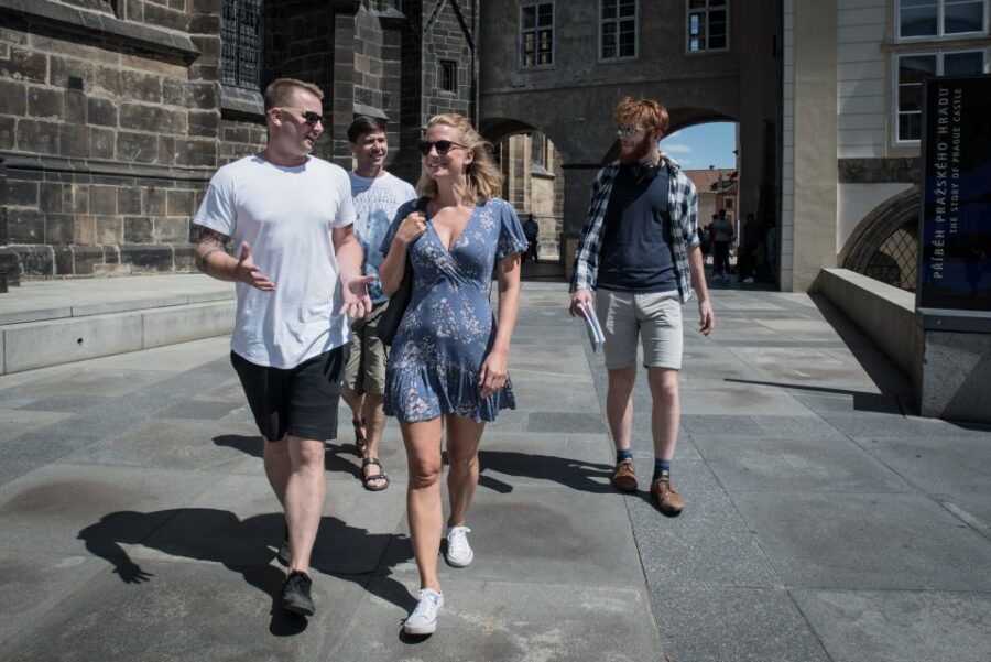 Prague: Castle Grounds & Highlights Walking Tour small-group - St. Vitus Cathedral: ornate towers and what to look for