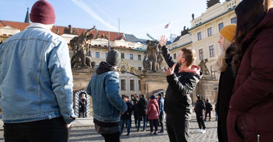 Prague: Castle Grounds & Highlights Walking Tour small-group - Meeting at Mostecka 53/4: starting near the bridge towers