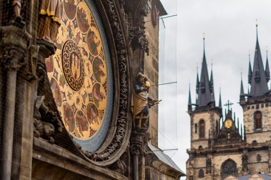 Prague: Castle, National Museum & Town Hall Tickets & Audio - Astronomical Clock Tower: Old Town Hall, statues, and panoramic Prague