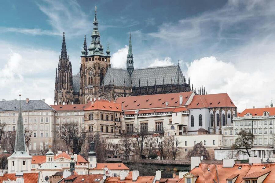 Prague Castle St. Vitus Cathedral, Royal Palace, St. George's Basilica - Old Royal Palace: crown jewels, a late Gothic throne room, and the Thirty Years’ War spark