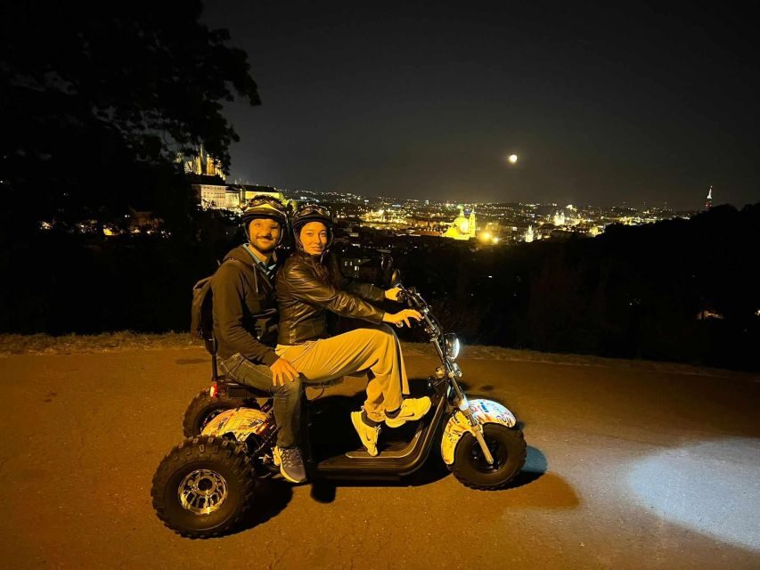 Prague City sightseeing in Night Trike Tour - Prague Castle Main Entrance (Outside Only) and Strahov Monastery Views