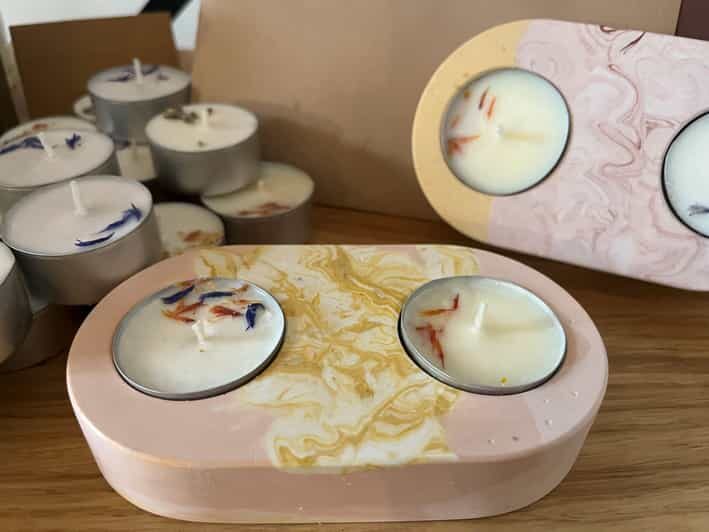Prague: Craft your unique tea-candle holder set - Designing with Jesmonite: colors, shape, and the “depth” trick
