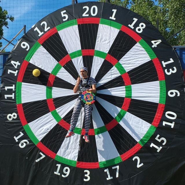 Prague : Giant Foot Darts and Giant Beer Pong Game - Giant Foot Darts: Soft Balls, High-Energy Shots, and the Bachelor Prank