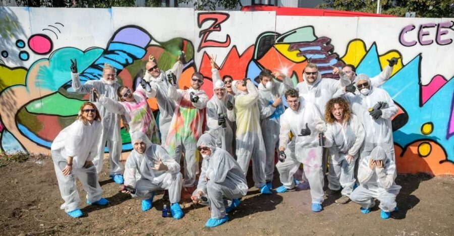 Prague Graffiti Workshop For Groups & Team-Building Groups - From Sketch to Black Wall: how the session is structured