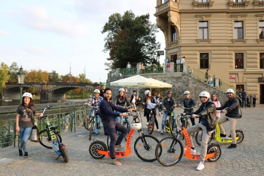 Prague: Grand Segway and eScooter Live Guided City Tour - Letná, the metronome, and the Summer Palace: views that justify the climb