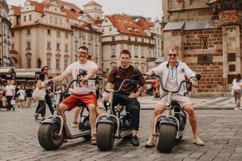Prague: Guided Fat Tire e-Scooter Tour - From the old-and-new intersection to a local-loved park viewpoint