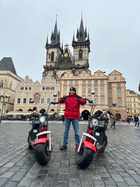 Prague: Guided Fat Tire e-Scooter Tour - Hradchanska Square and Prague Castle: seeing grandeur fast