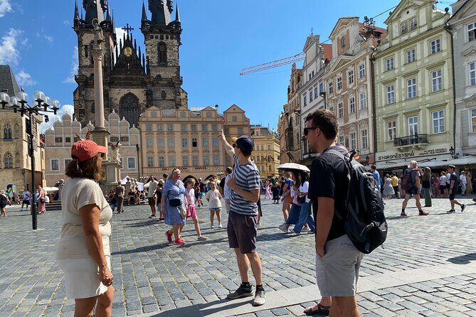 Prague in One Afternoon: Private Walking Tour with Marek - Týn Yard, Church of Our Lady Before Týn, and the Old Town Square setup