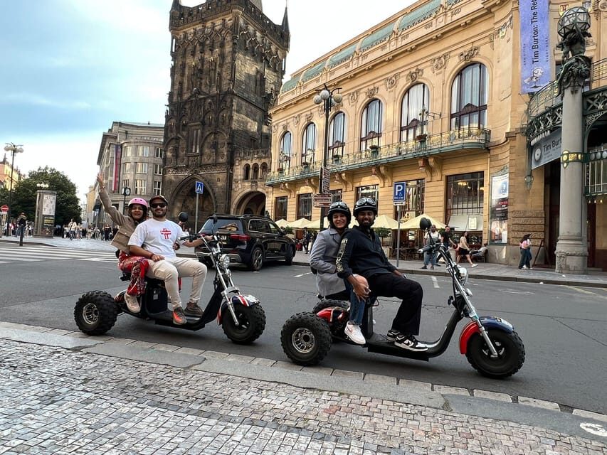 Prague Monastery & Panoramic Viewpoint Electric Trike Tour - Letná Park and the Giant Metronome: early views without the long hike