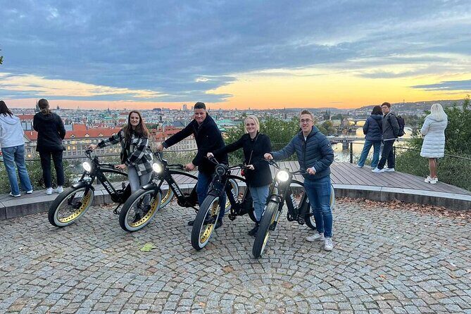Prague on Stylish Retro styled E-Bike - Viewpoints & Sightseeing - Charles Bridge Ride: The Icon You See While Moving
