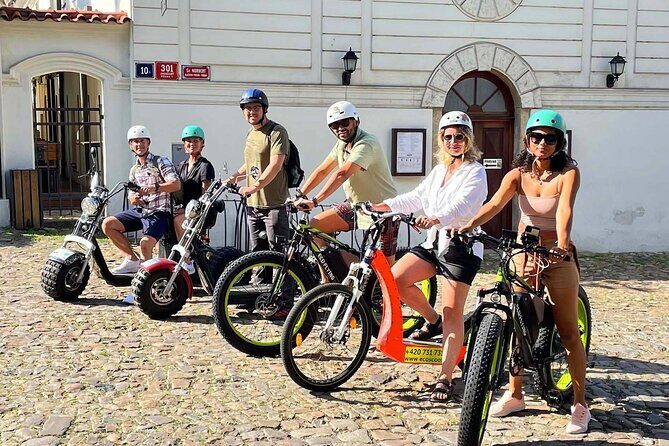 Prague Panoramic Views e-bike and e-Scooter guided Tour - Strahov Monastery area and the local brewery inside