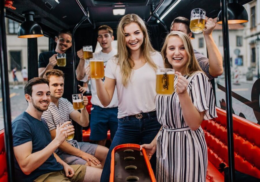 Prague: Party Beer Bus - New Town stop: a quick hit of Prague’s classic streets