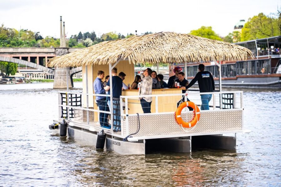 Prague: Party Tiki Boat Sightseeing Cruise with Drinks - Drinks and the onboard setup: comfort meets party mode