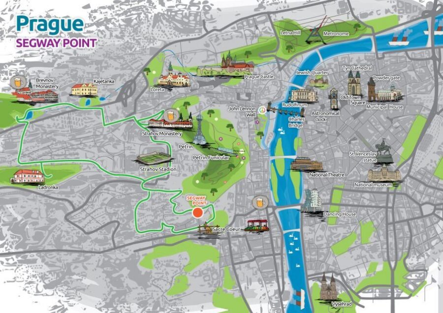 Prague Segway Tour with Oldest Monasteries and Free Taxi - Value for $78: what you get in 3 hours