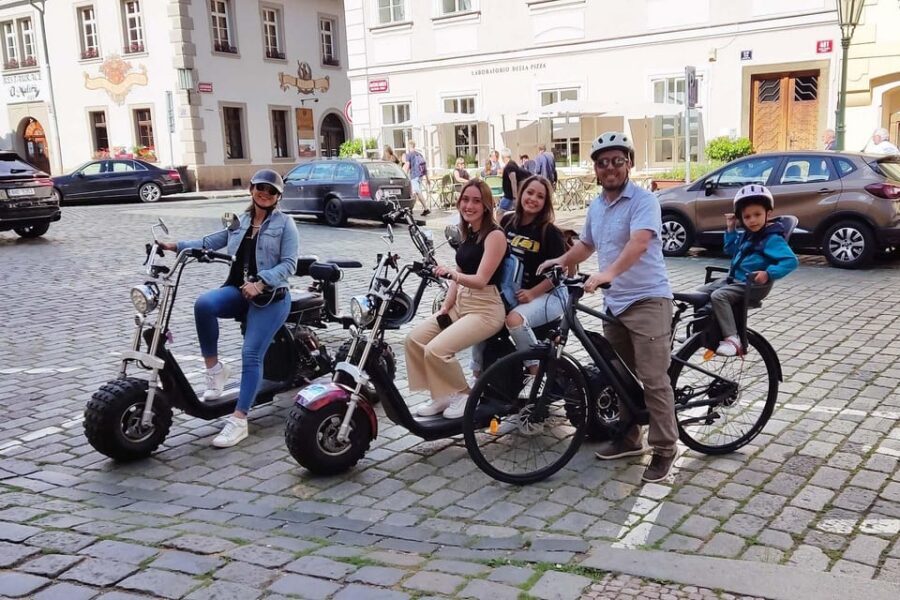 Prague: Tour by Electric Scooter or Cruiser eBike - Petřín Hill and Strahov Monastery: Panoramas Plus a Green Break