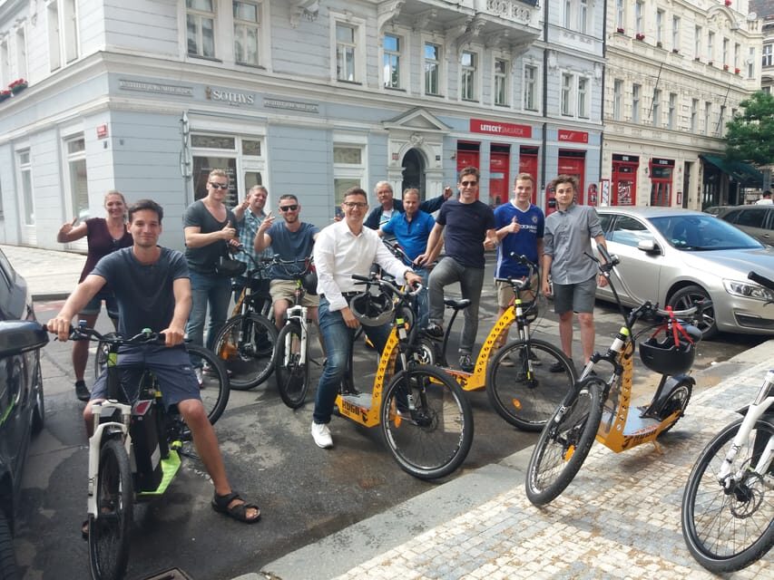 Prague Ultimate e-Scooter City Tour - Charles Bridge to the Jewish Quarter: peeing statues and a real pause for stories