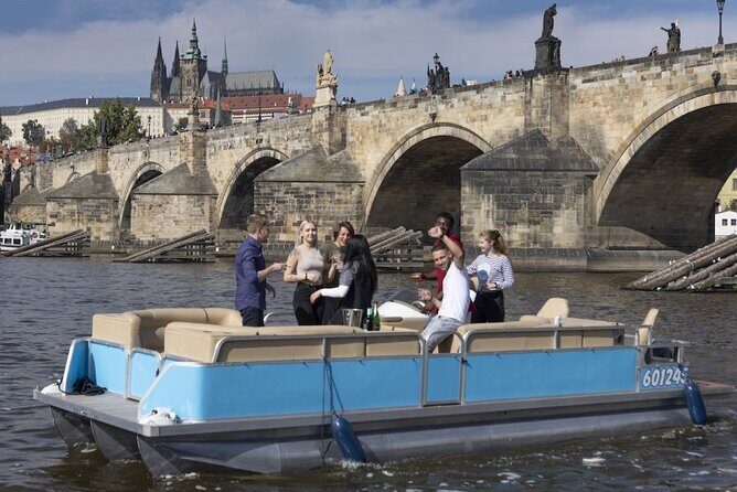Private Boat Cruise With Unlimited Beer - Stop 1: Vltava Beach Pedaling Break and City Views