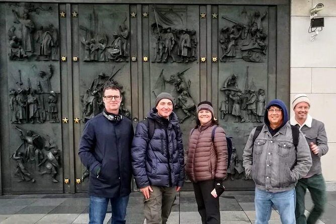 Private Prague Cold War Walking Tour - Vitkov Hill and the Hall of the Soviet Soldier: propaganda you can read in stone