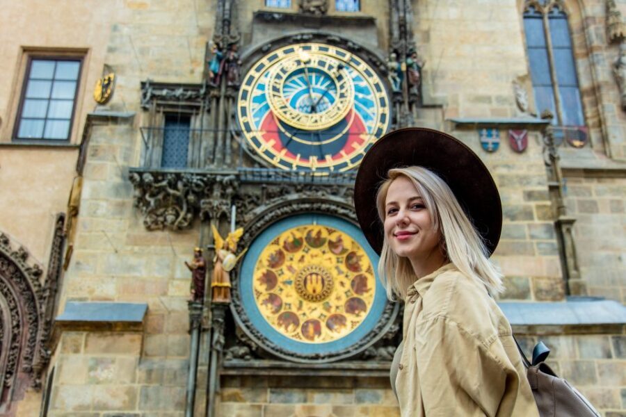Romantic Photoshoot Experience for Couples in Prague - Astronomical Clock and Old Town Square: medieval streets for close, emotional shots