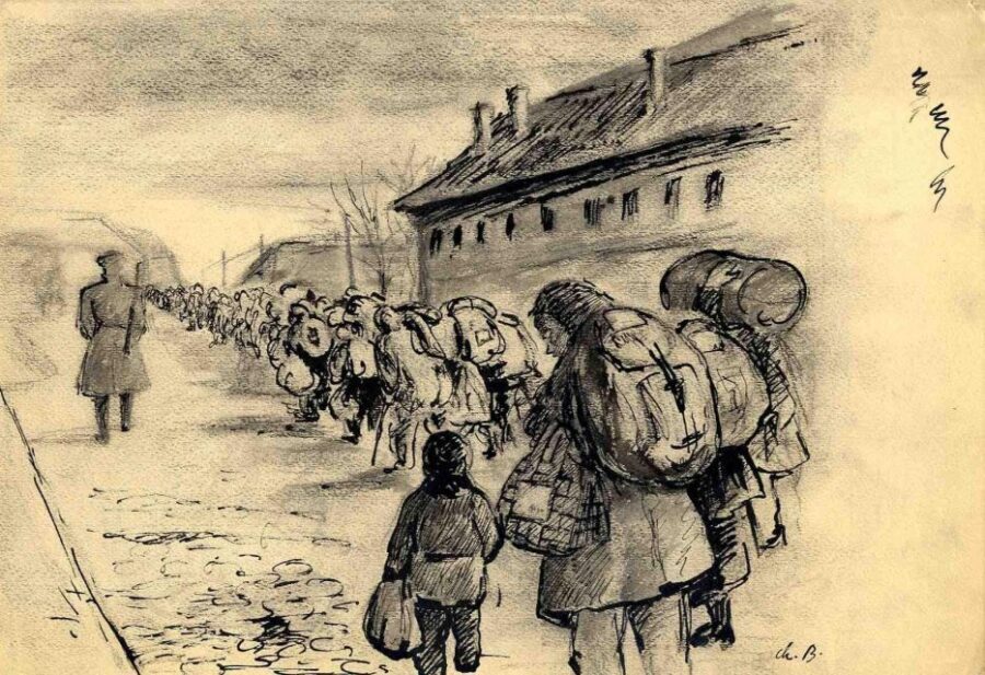 Terezin concentration field excursion - National cemetery and the ghetto vs. field explanation