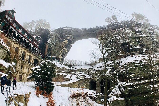 Winter Fairytale The BEST of Bohemian & Saxon Switzerland Hiking Tour - Hrensko: The Break Point That Keeps the Day Comfortable